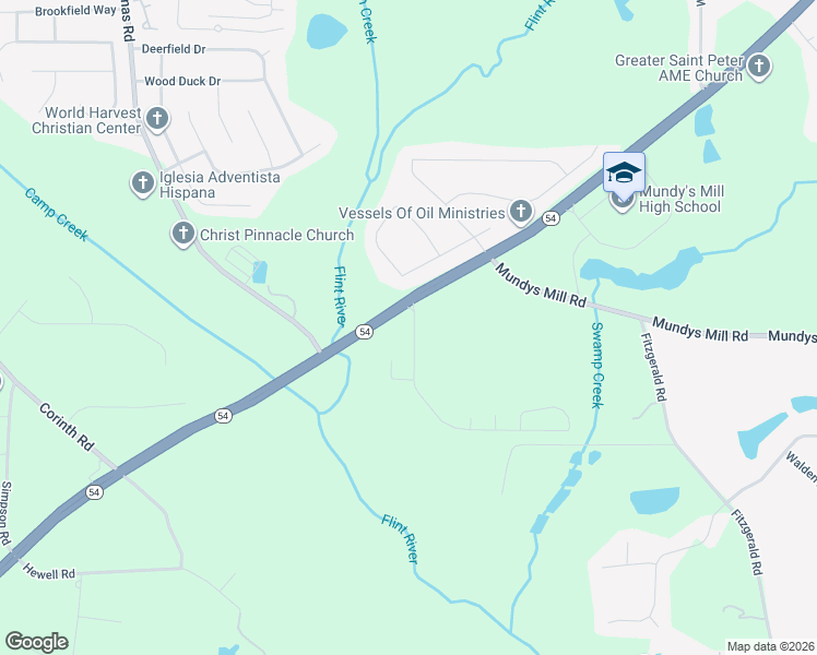 map of restaurants, bars, coffee shops, grocery stores, and more near 9751 Musket Ridge Circle in Jonesboro