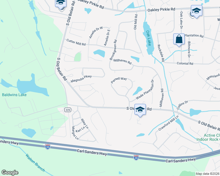 map of restaurants, bars, coffee shops, grocery stores, and more near 5125 Parnell Way in Martinez