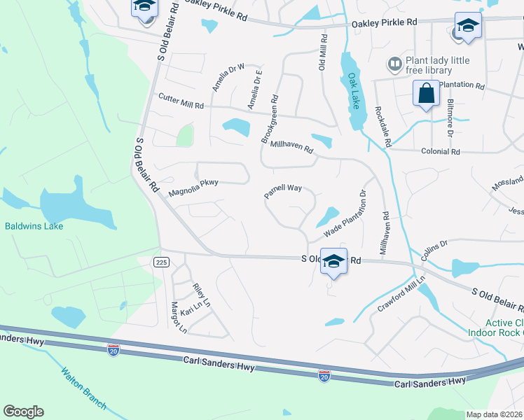 map of restaurants, bars, coffee shops, grocery stores, and more near 5125 Parnell Way in Martinez