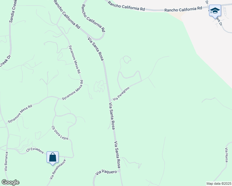 map of restaurants, bars, coffee shops, grocery stores, and more near 43843 Mountain Run Circle in Temecula