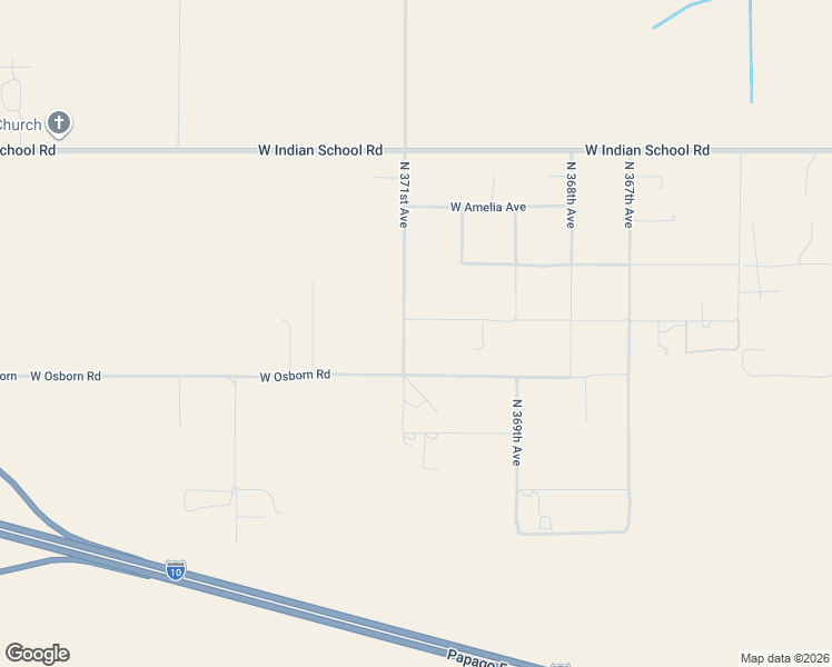 map of restaurants, bars, coffee shops, grocery stores, and more near 3607 North 371st Avenue in Tonopah