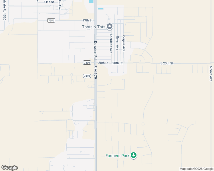 map of restaurants, bars, coffee shops, grocery stores, and more near 11601-11617 Inler Avenue in Wolfforth