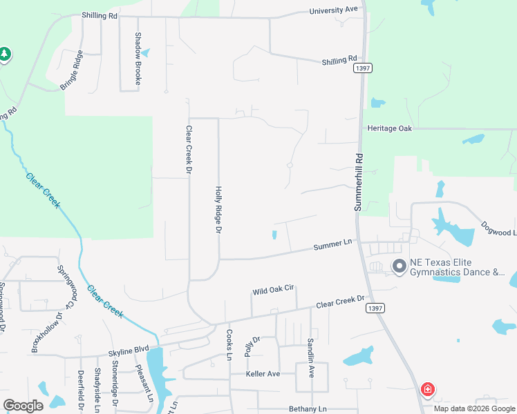 map of restaurants, bars, coffee shops, grocery stores, and more near 20 Holly Ridge Drive in Texarkana