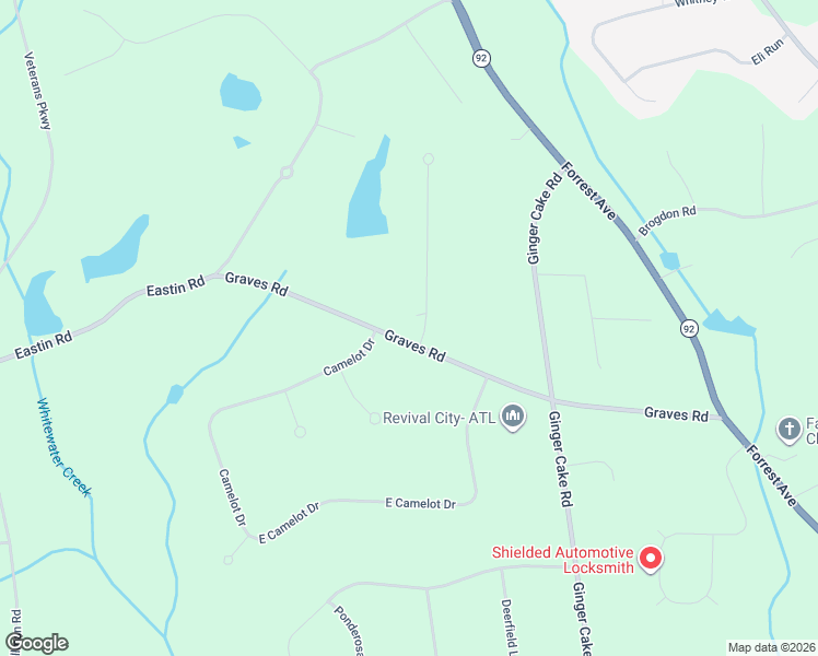 map of restaurants, bars, coffee shops, grocery stores, and more near 100 Lady Helen Court in Fayetteville