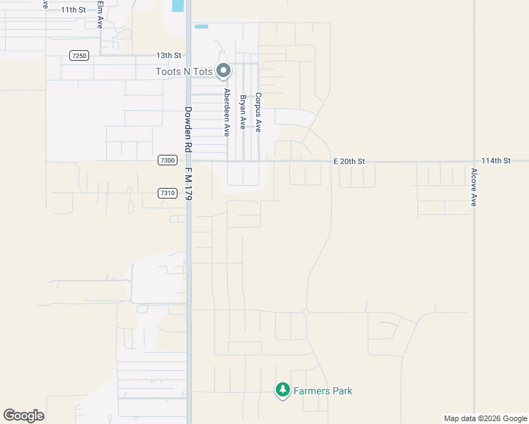 map of restaurants, bars, coffee shops, grocery stores, and more near 1900 114th Street in Wolfforth