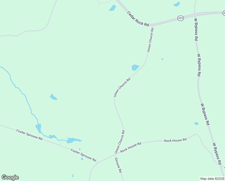 map of restaurants, bars, coffee shops, grocery stores, and more near 2317 Union Church Road in Thomson