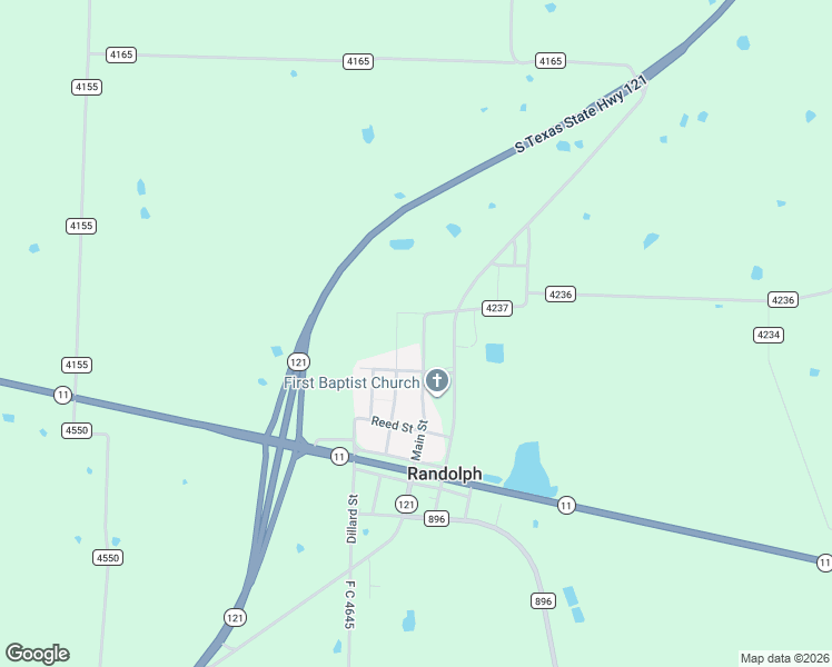 map of restaurants, bars, coffee shops, grocery stores, and more near 919 Texas 121 Business in Randolph