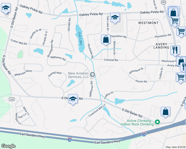 map of restaurants, bars, coffee shops, grocery stores, and more near 4616 Millhaven Road in Martinez