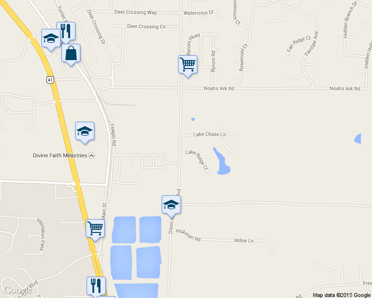 map of restaurants, bars, coffee shops, grocery stores, and more near 9758 Dixon Industrial Boulevard in Jonesboro