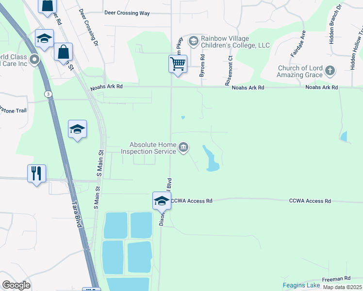 map of restaurants, bars, coffee shops, grocery stores, and more near 1856 Lake Ridge Court in Jonesboro