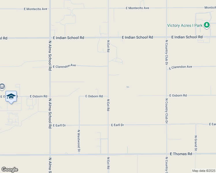 map of restaurants, bars, coffee shops, grocery stores, and more near 3493-3649 North Extension Road in Scottsdale