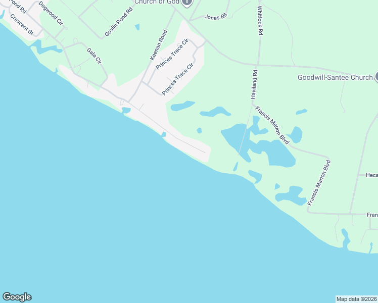 map of restaurants, bars, coffee shops, grocery stores, and more near 3994 Princess Pond Road in Summerton