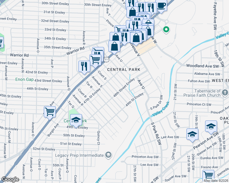 map of restaurants, bars, coffee shops, grocery stores, and more near 4733 Avenue South in Birmingham