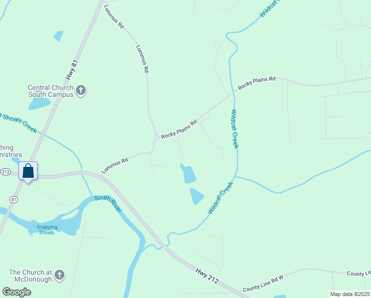 map of restaurants, bars, coffee shops, grocery stores, and more near 2135 Rocky Plains Road in Covington