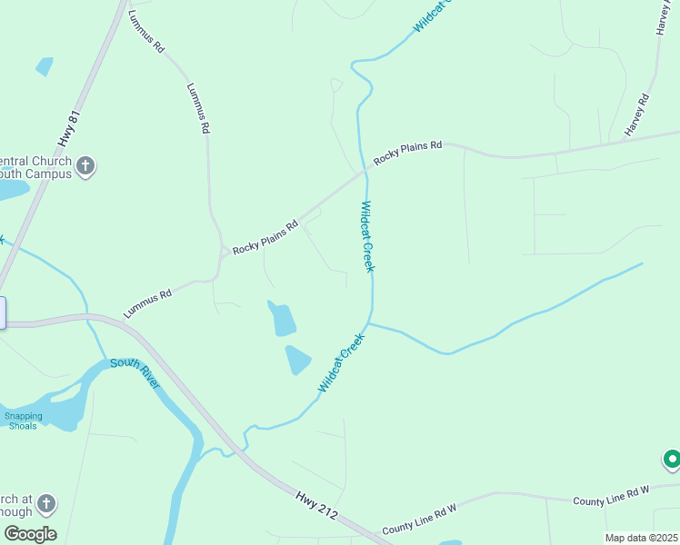 map of restaurants, bars, coffee shops, grocery stores, and more near 2135 Rocky Plains Road in Covington