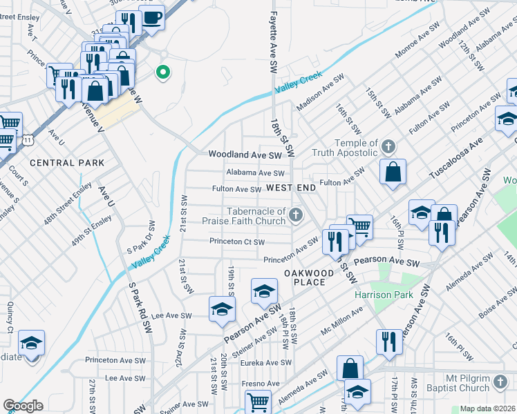 map of restaurants, bars, coffee shops, grocery stores, and more near 1851 Saint Charles Court in Birmingham