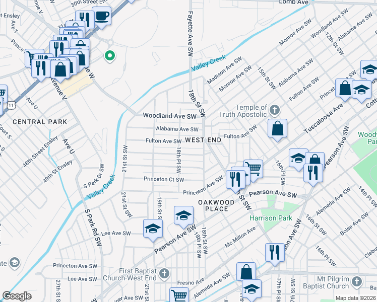map of restaurants, bars, coffee shops, grocery stores, and more near 1828 Saint Charles Court in Birmingham