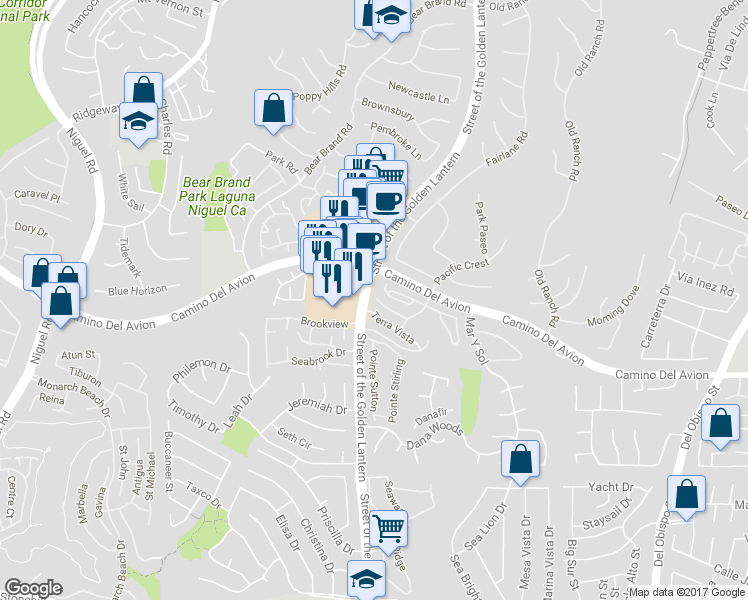 map of restaurants, bars, coffee shops, grocery stores, and more near 2 Vista Del Mar in Dana Point