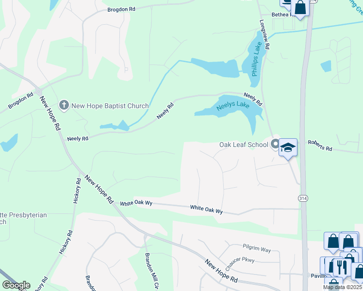 map of restaurants, bars, coffee shops, grocery stores, and more near 300 Creekview Trail in Fayetteville