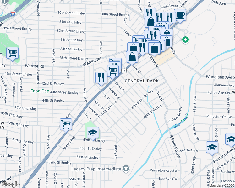 map of restaurants, bars, coffee shops, grocery stores, and more near 4633 Avenue South in Birmingham