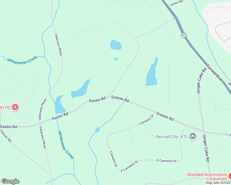 map of restaurants, bars, coffee shops, grocery stores, and more near 343 Graves Road in Fayetteville