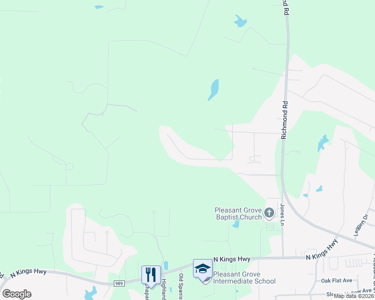 map of restaurants, bars, coffee shops, grocery stores, and more near 5314 Rolling Hills in Texarkana