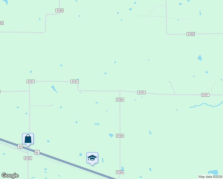 map of restaurants, bars, coffee shops, grocery stores, and more near County Road 3101 in New Boston