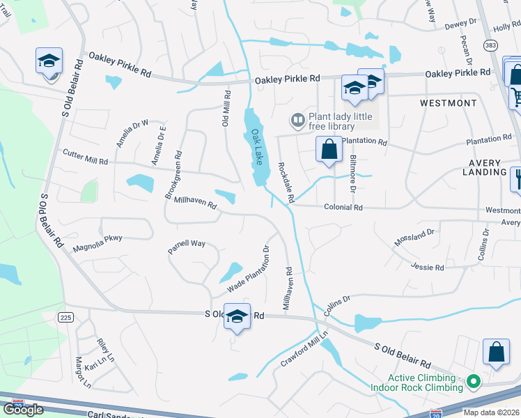 map of restaurants, bars, coffee shops, grocery stores, and more near 4633 Millhaven Road in Martinez