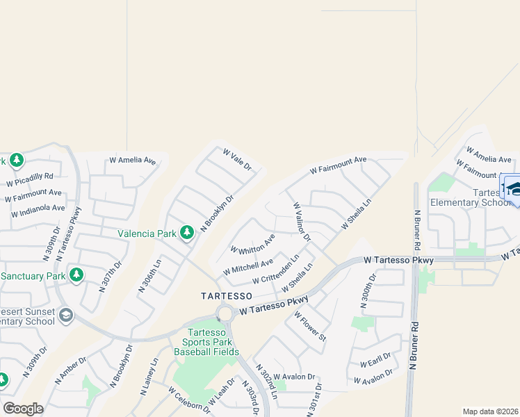 map of restaurants, bars, coffee shops, grocery stores, and more near 30317 West Weldon Avenue in Buckeye