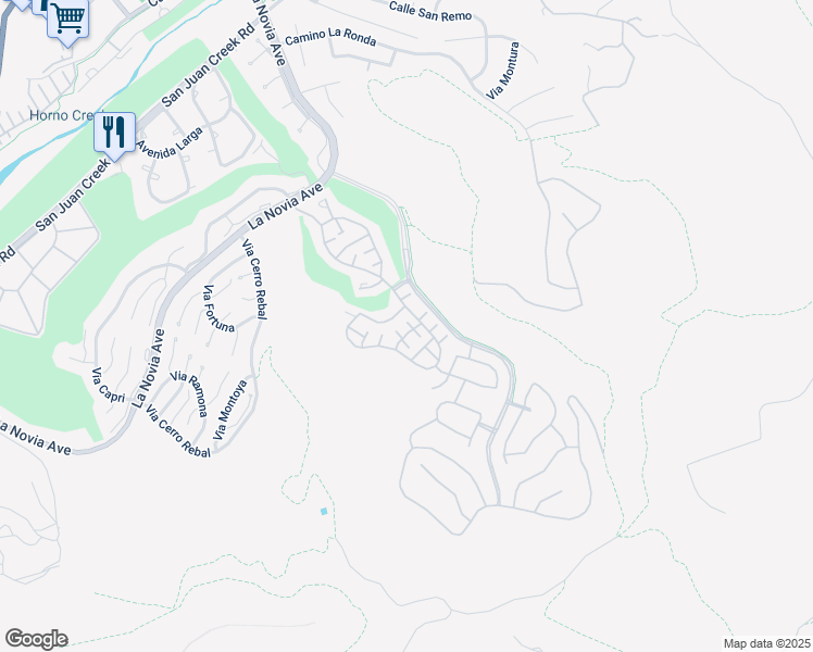 map of restaurants, bars, coffee shops, grocery stores, and more near 28250 Camino Del Rio in San Juan Capistrano