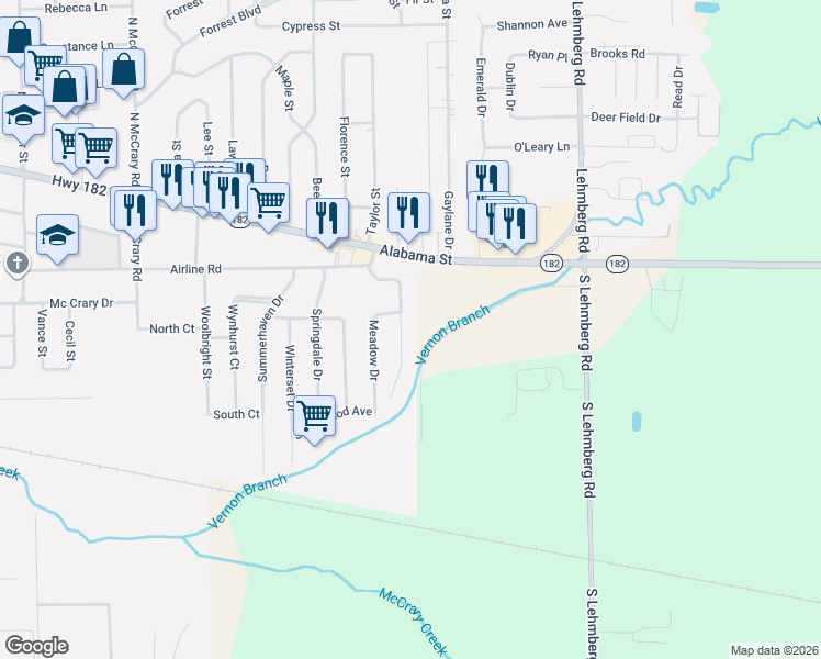 map of restaurants, bars, coffee shops, grocery stores, and more near 209 Eastwood Dr in Columbus