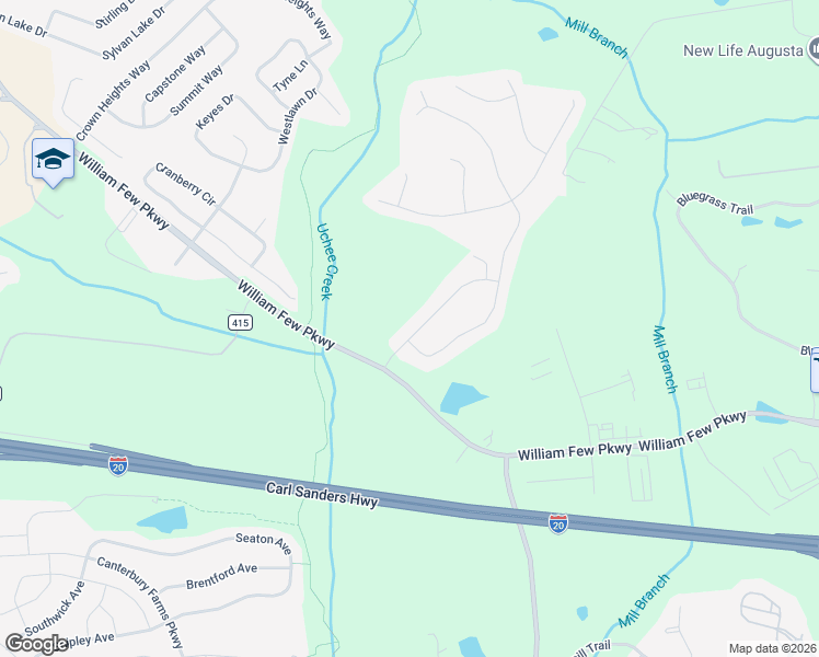 map of restaurants, bars, coffee shops, grocery stores, and more near 708 Herrington Drive in Grovetown