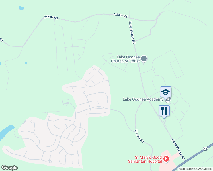 map of restaurants, bars, coffee shops, grocery stores, and more near 1031 Eight Knot Court in Greensboro