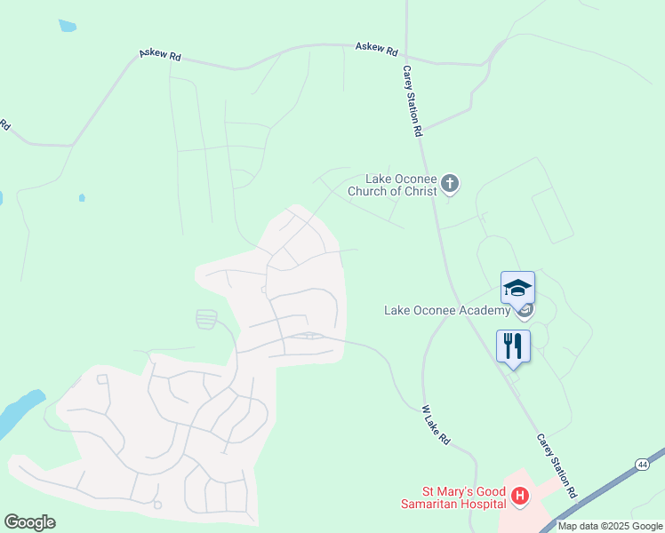 map of restaurants, bars, coffee shops, grocery stores, and more near 1031 Eight Knot Court in Greensboro