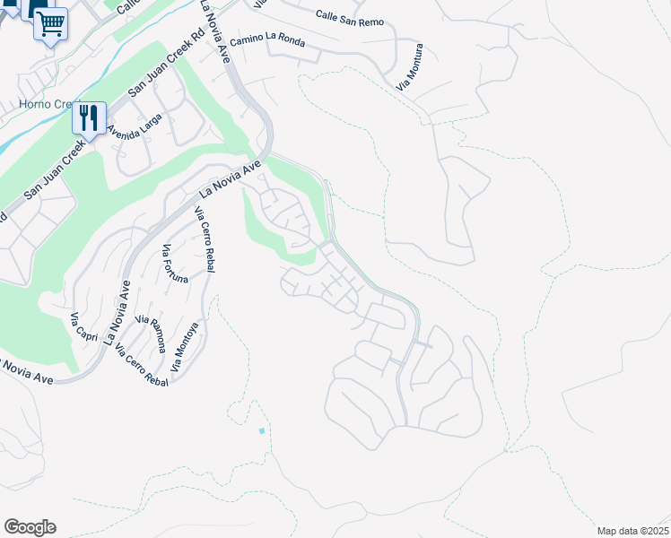 map of restaurants, bars, coffee shops, grocery stores, and more near 28250 Camino Del Rio in San Juan Capistrano