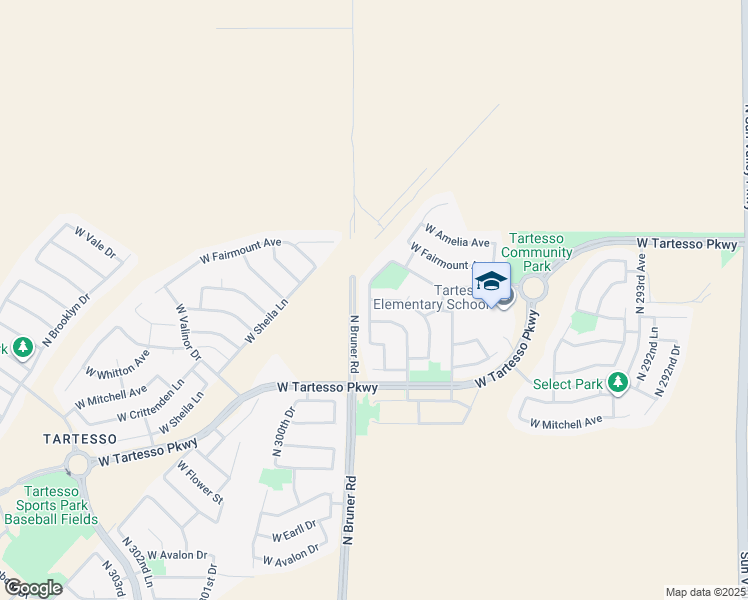 map of restaurants, bars, coffee shops, grocery stores, and more near 30167 West Clarendon Avenue in Buckeye