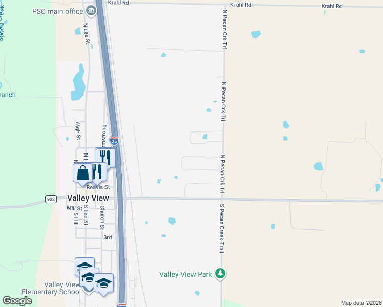 map of restaurants, bars, coffee shops, grocery stores, and more near 276 Old Spanish Trail South in Valley View