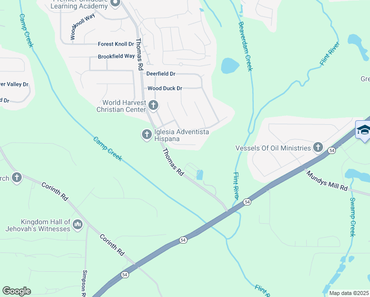 map of restaurants, bars, coffee shops, grocery stores, and more near 9693 Pintail Trail in Jonesboro