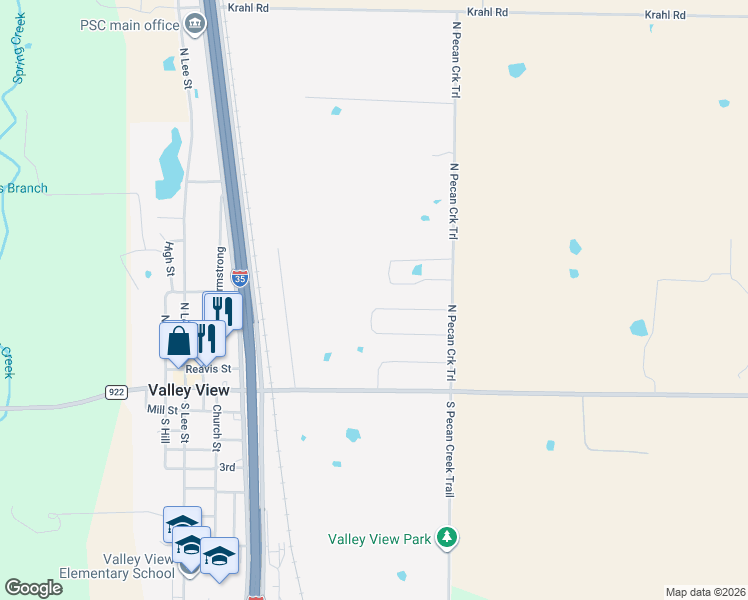 map of restaurants, bars, coffee shops, grocery stores, and more near 276 Old Spanish Trail in Valley View