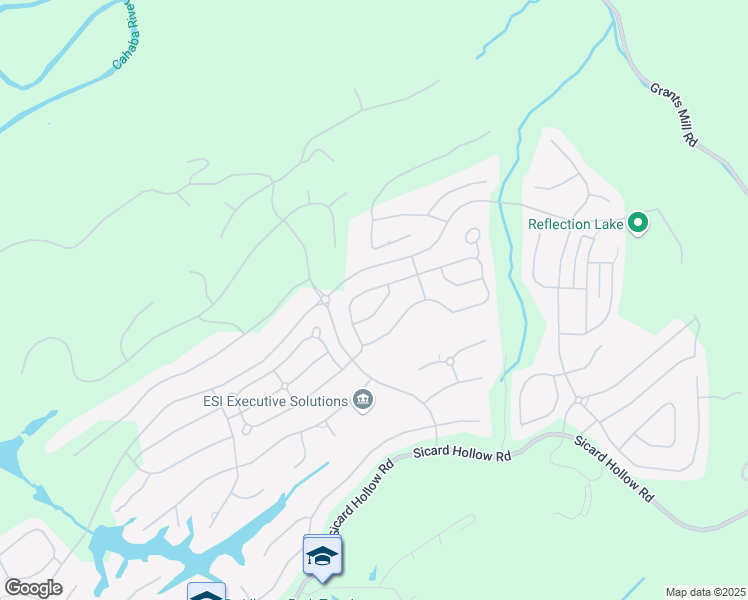 map of restaurants, bars, coffee shops, grocery stores, and more near 4302 Boulder Lake Circle in Vestavia Hills