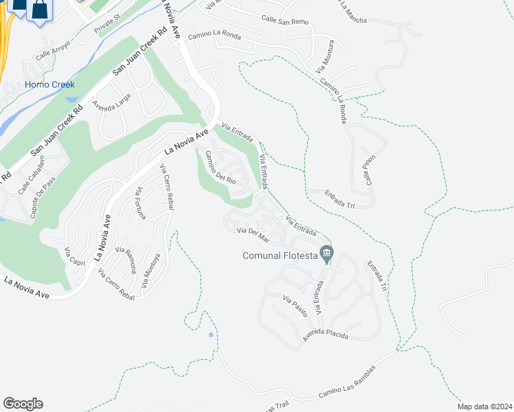 map of restaurants, bars, coffee shops, grocery stores, and more near 28041 Camino Del Rio in San Juan Capistrano