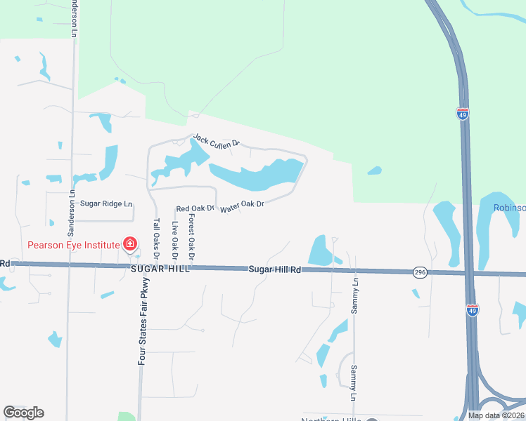 map of restaurants, bars, coffee shops, grocery stores, and more near 4002 Water Oak Drive in Texarkana