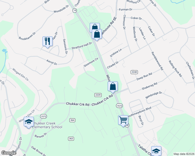 map of restaurants, bars, coffee shops, grocery stores, and more near 5066 Sizemore Circle in Aiken