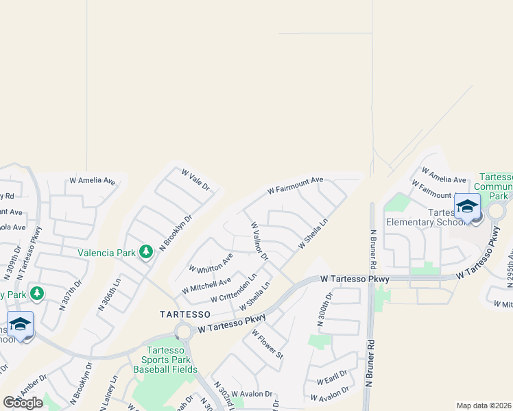 map of restaurants, bars, coffee shops, grocery stores, and more near 30236 West Fairmount Avenue in Buckeye