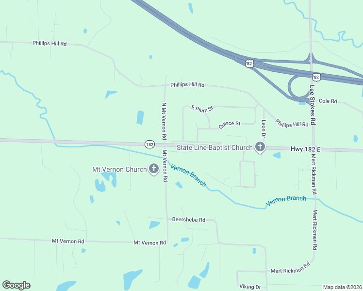 map of restaurants, bars, coffee shops, grocery stores, and more near 7325 Highway 182 East in Columbus