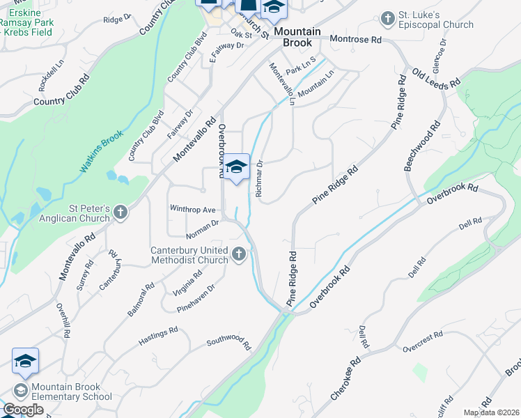 map of restaurants, bars, coffee shops, grocery stores, and more near 230 Richmar Drive in Birmingham