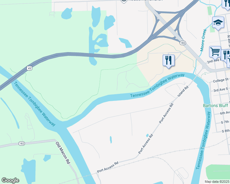 map of restaurants, bars, coffee shops, grocery stores, and more near 760 Moores Creek Road in Columbus