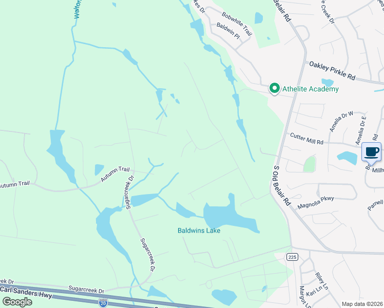 map of restaurants, bars, coffee shops, grocery stores, and more near 1718 Kings Court in Grovetown