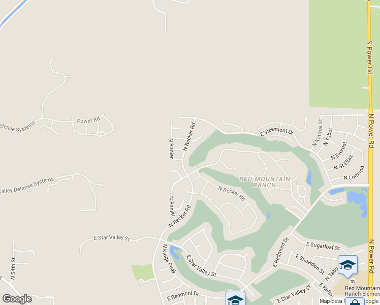 map of restaurants, bars, coffee shops, grocery stores, and more near 4237 North Recker Road in Mesa