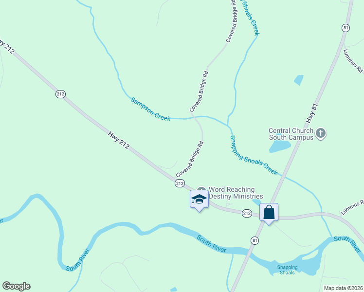 map of restaurants, bars, coffee shops, grocery stores, and more near 4408 Georgia 212 in Covington